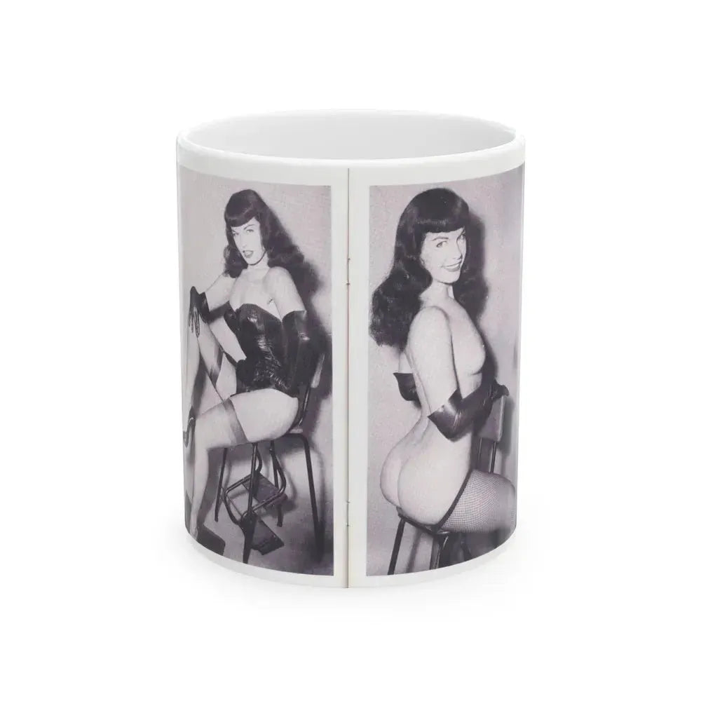 Bettie Page #223 (Vintage Female Icon) White Coffee Mug 11oz - Go Mug Yourself