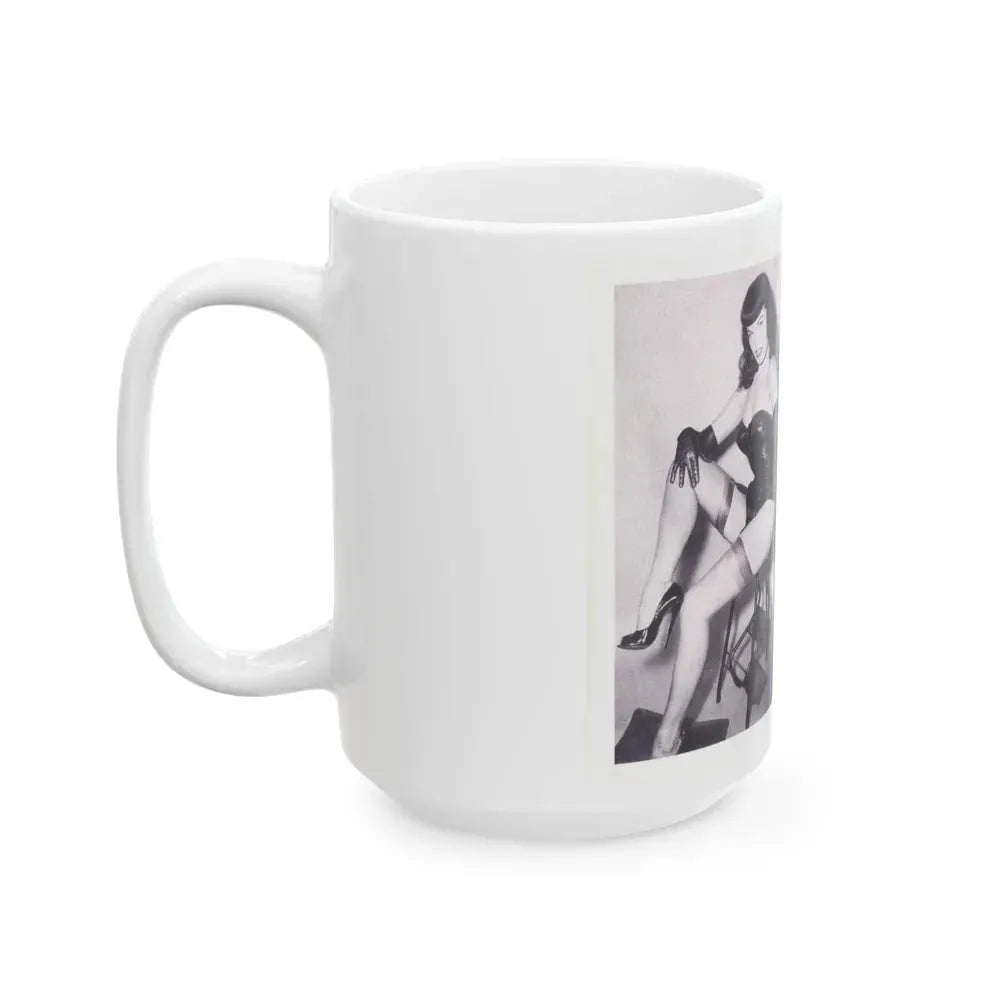 Bettie Page #223 (Vintage Female Icon) White Coffee Mug - Go Mug Yourself
