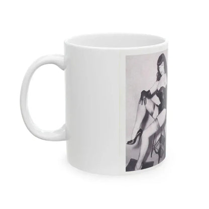 Bettie Page #223 (Vintage Female Icon) White Coffee Mug - Go Mug Yourself