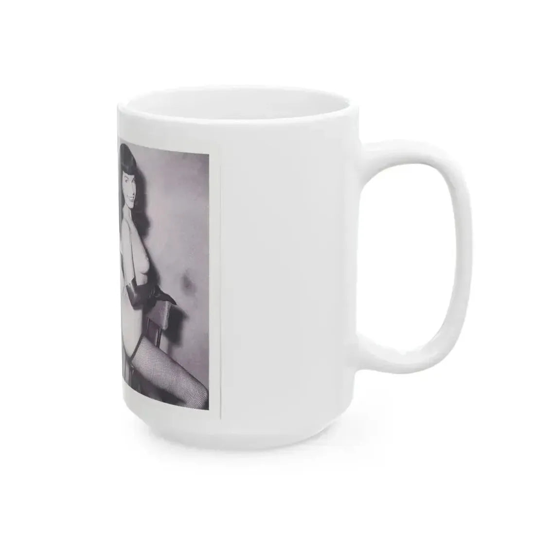 Bettie Page #223 (Vintage Female Icon) White Coffee Mug - Go Mug Yourself