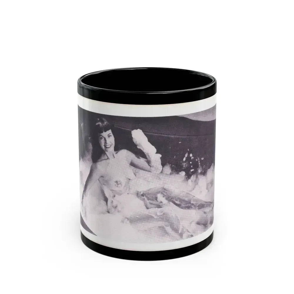 Bettie Page #224 (Vintage Female Icon) Black Coffee Mug 11oz - Go Mug Yourself