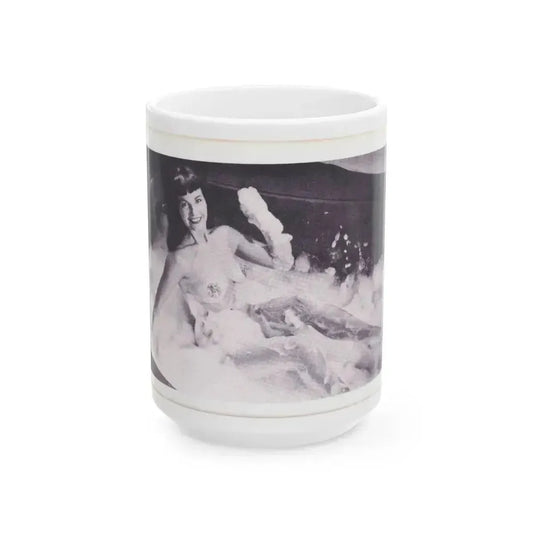 Bettie Page #224 (Vintage Female Icon) White Coffee Mug 15oz - Go Mug Yourself