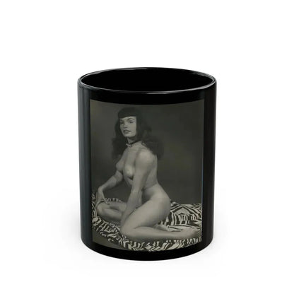 Bettie Page #227 (Vintage Female Icon) Black Coffee Mug 11oz - Go Mug Yourself