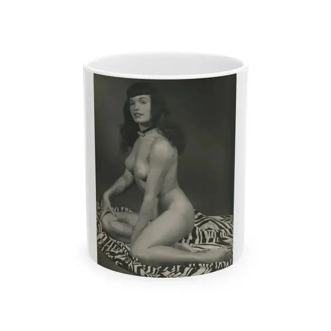 Bettie Page #227 (Vintage Female Icon) White Coffee Mug 11oz - Go Mug Yourself
