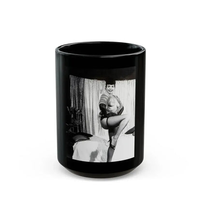 Bettie Page #230 (Vintage Female Icon) Black Coffee Mug 15oz - Go Mug Yourself