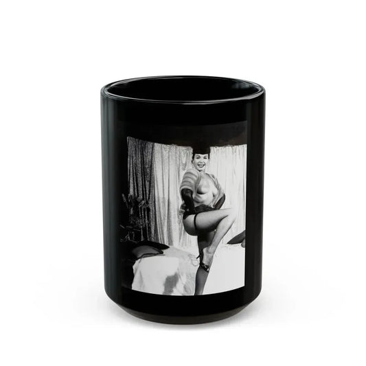Bettie Page #230 (Vintage Female Icon) Black Coffee Mug 15oz - Go Mug Yourself