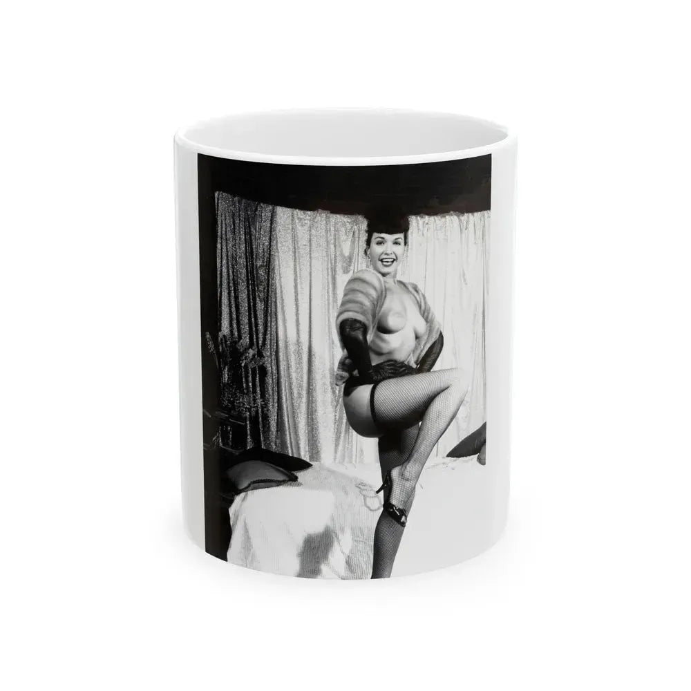 Bettie Page #230 (Vintage Female Icon) White Coffee Mug 11oz - Go Mug Yourself