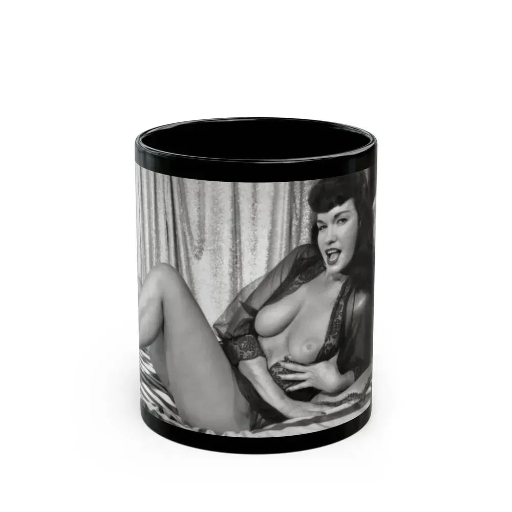 Bettie Page #231 (Vintage Female Icon) Black Coffee Mug 11oz - Go Mug Yourself