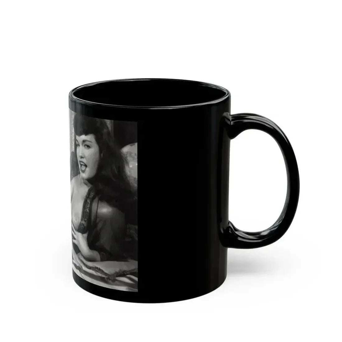 Bettie Page #231 (Vintage Female Icon) Black Coffee Mug - Go Mug Yourself