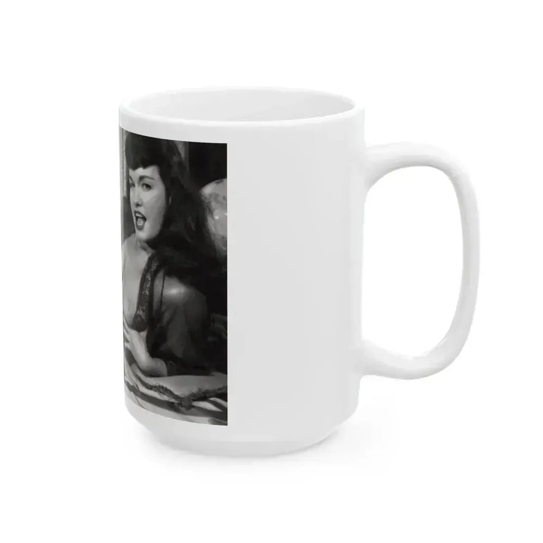 Bettie Page #231 (Vintage Female Icon) White Coffee Mug - Go Mug Yourself