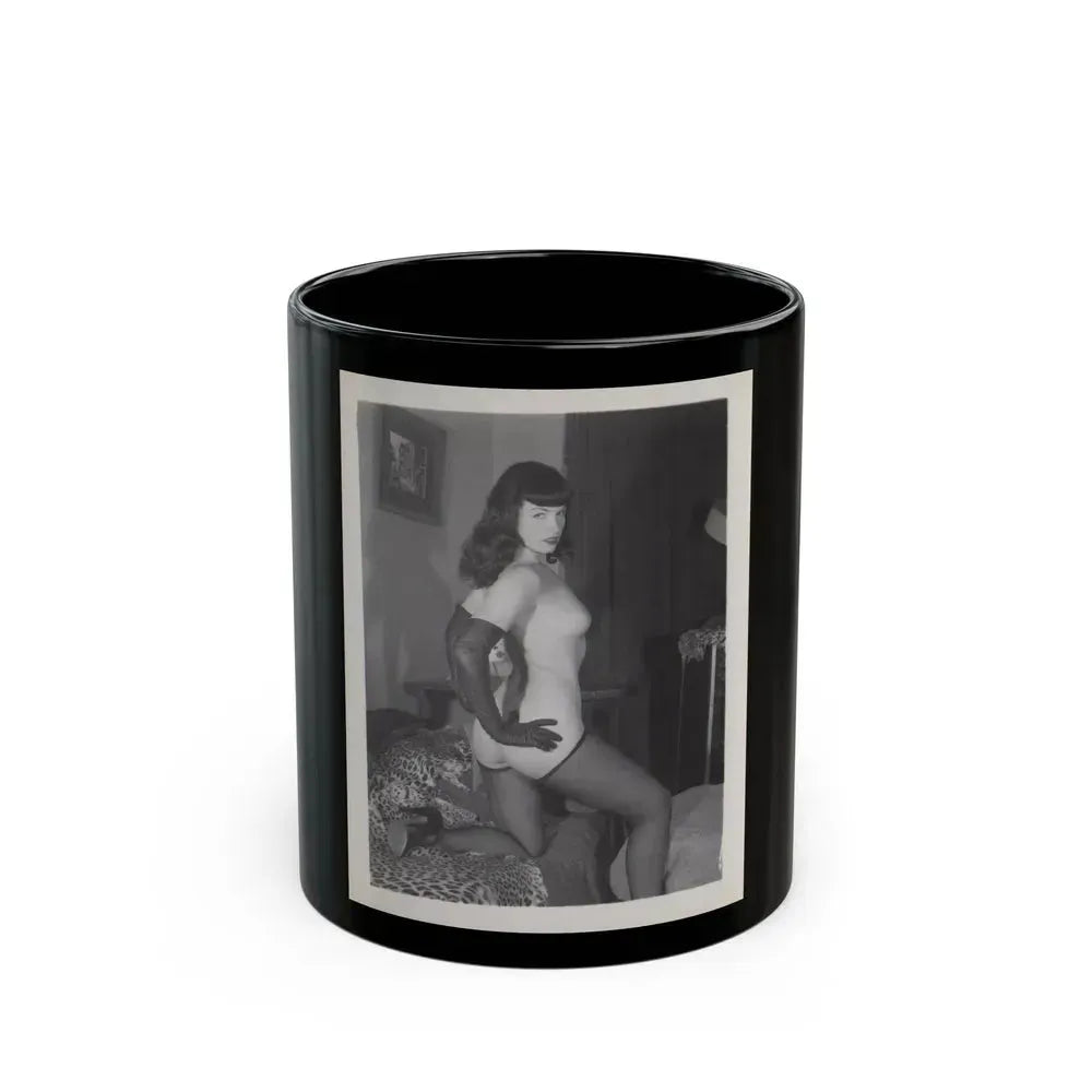 Bettie Page #232 (Vintage Female Icon) Black Coffee Mug 11oz - Go Mug Yourself