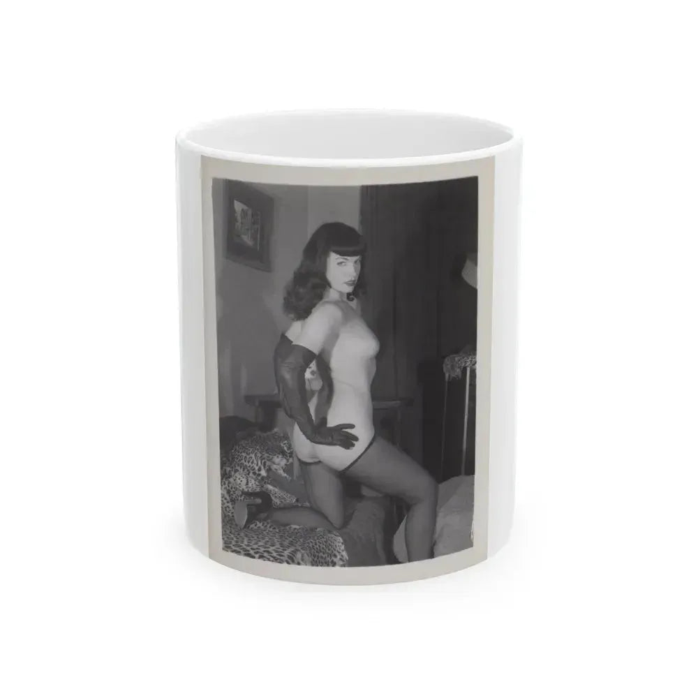 Bettie Page #232 (Vintage Female Icon) White Coffee Mug 11oz - Go Mug Yourself