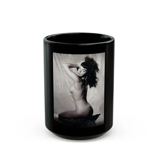 Bettie Page #236 (Vintage Female Icon) Black Coffee Mug 15oz - Go Mug Yourself