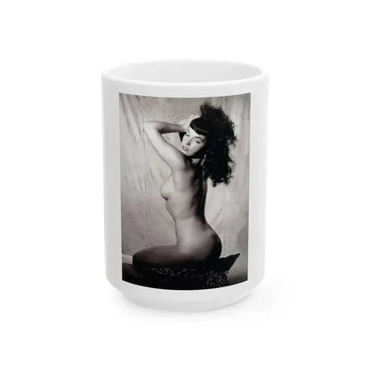 Bettie Page #236 (Vintage Female Icon) White Coffee Mug 15oz - Go Mug Yourself