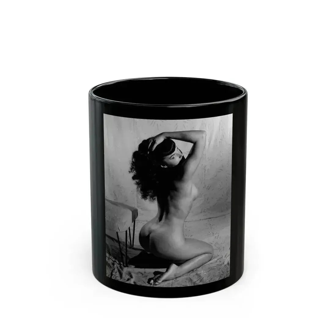 Bettie Page #238 (Vintage Female Icon) Black Coffee Mug 11oz - Go Mug Yourself