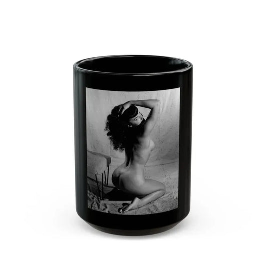 Bettie Page #238 (Vintage Female Icon) Black Coffee Mug 15oz - Go Mug Yourself