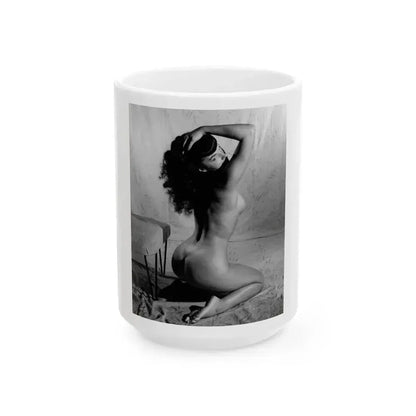 Bettie Page #238 (Vintage Female Icon) White Coffee Mug 15oz - Go Mug Yourself