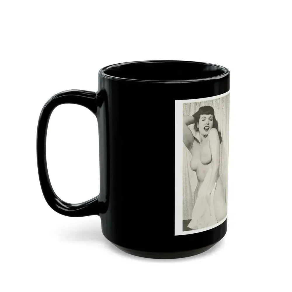 Bettie Page #240 (Vintage Female Icon) Black Coffee Mug - Go Mug Yourself