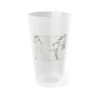 Bettie Page #240 (Vintage Female Icon) Frosted Pint Glass 16oz 16oz Frosted - Go Mug Yourself