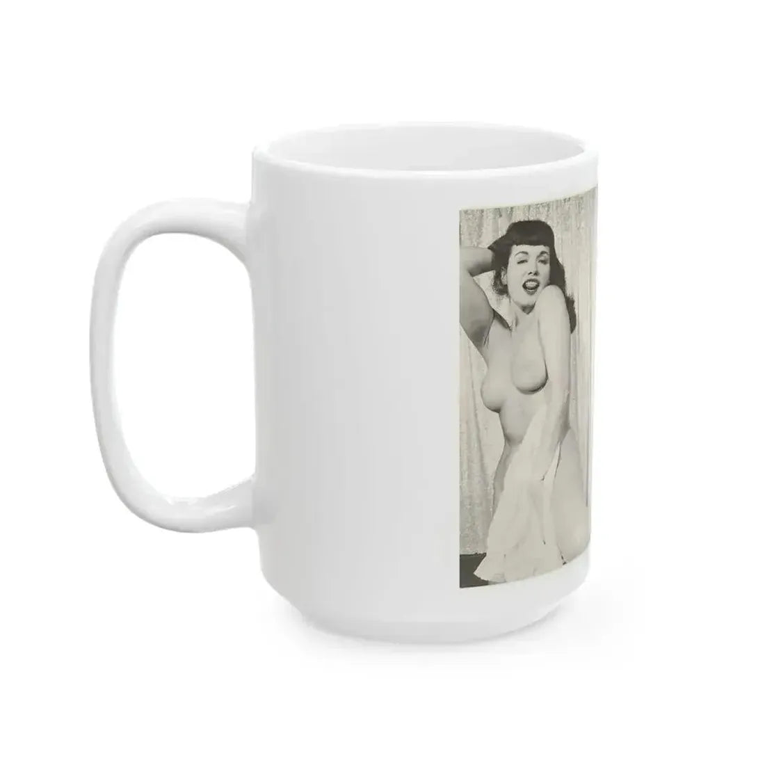 Bettie Page #240 (Vintage Female Icon) White Coffee Mug - Go Mug Yourself