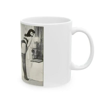 Bettie Page #240 (Vintage Female Icon) White Coffee Mug - Go Mug Yourself