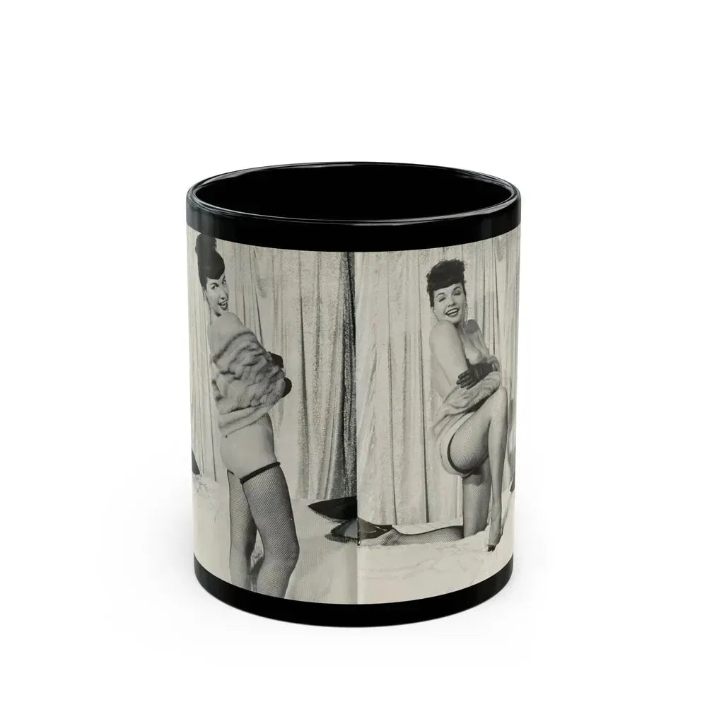 Bettie Page #242 (Vintage Female Icon) Black Coffee Mug 11oz - Go Mug Yourself