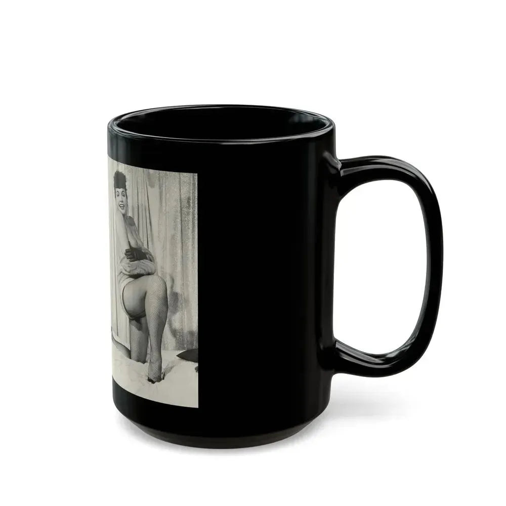 Bettie Page #242 (Vintage Female Icon) Black Coffee Mug - Go Mug Yourself