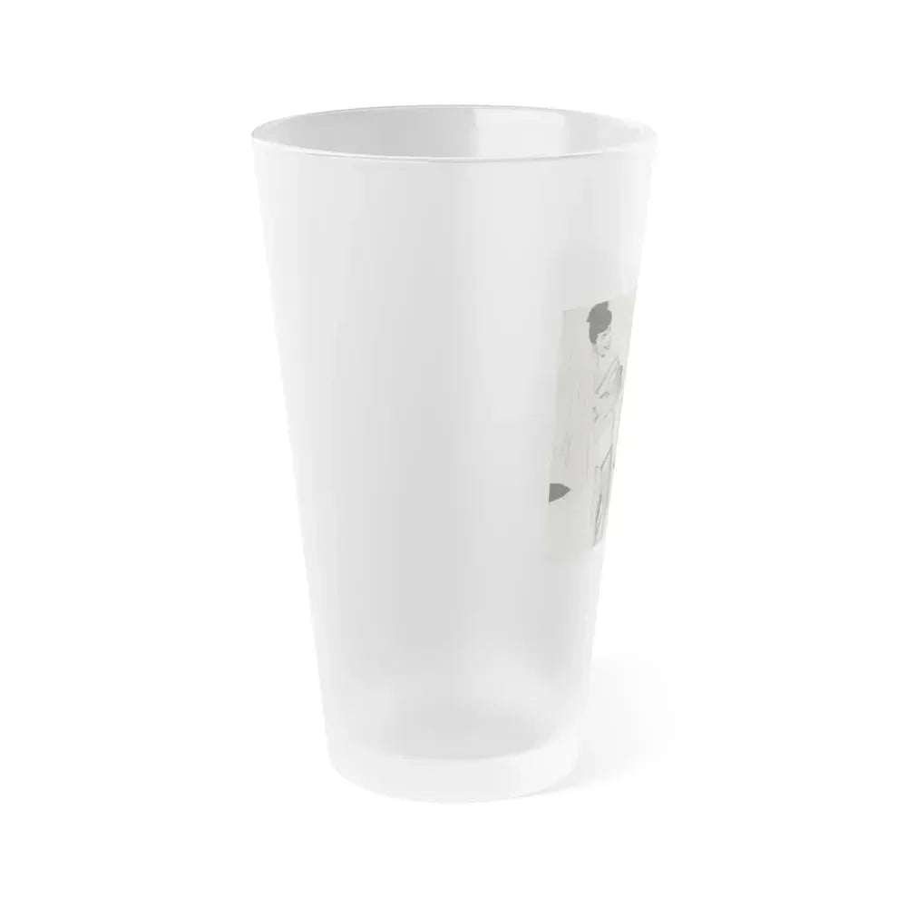 Bettie Page #242 (Vintage Female Icon) Frosted Pint Glass 16oz - Go Mug Yourself