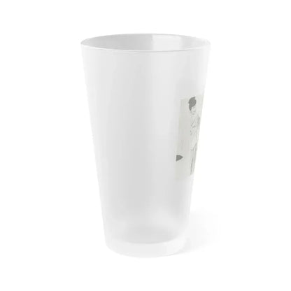 Bettie Page #242 (Vintage Female Icon) Frosted Pint Glass 16oz - Go Mug Yourself