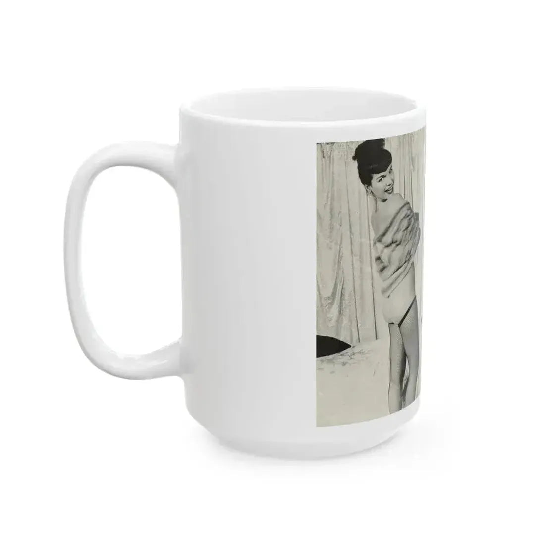 Bettie Page #242 (Vintage Female Icon) White Coffee Mug - Go Mug Yourself