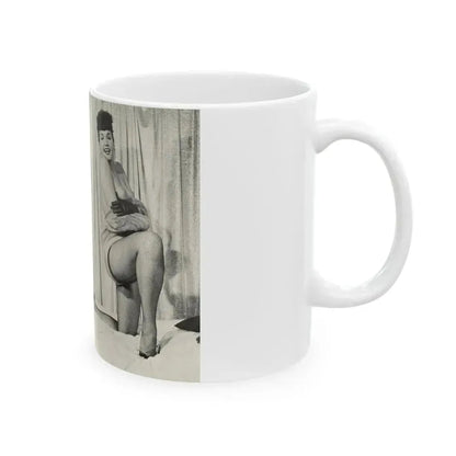 Bettie Page #242 (Vintage Female Icon) White Coffee Mug - Go Mug Yourself
