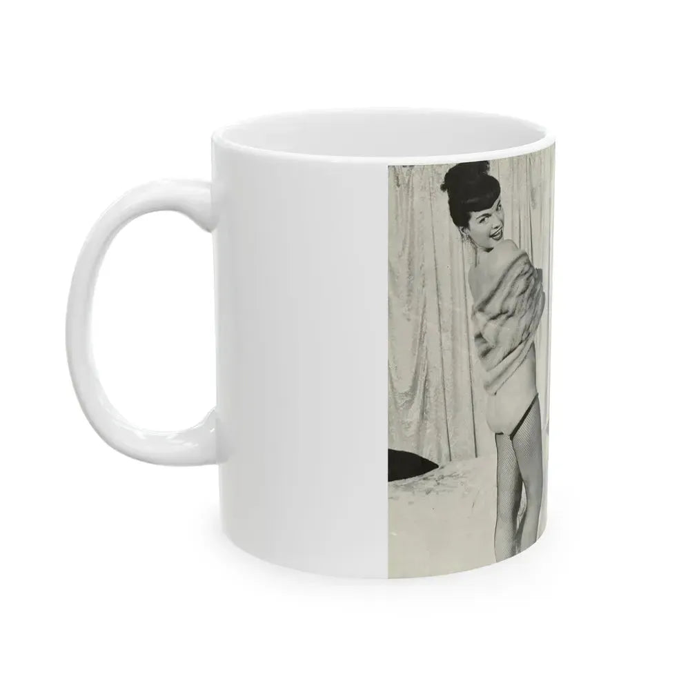 Bettie Page #242 (Vintage Female Icon) White Coffee Mug - Go Mug Yourself