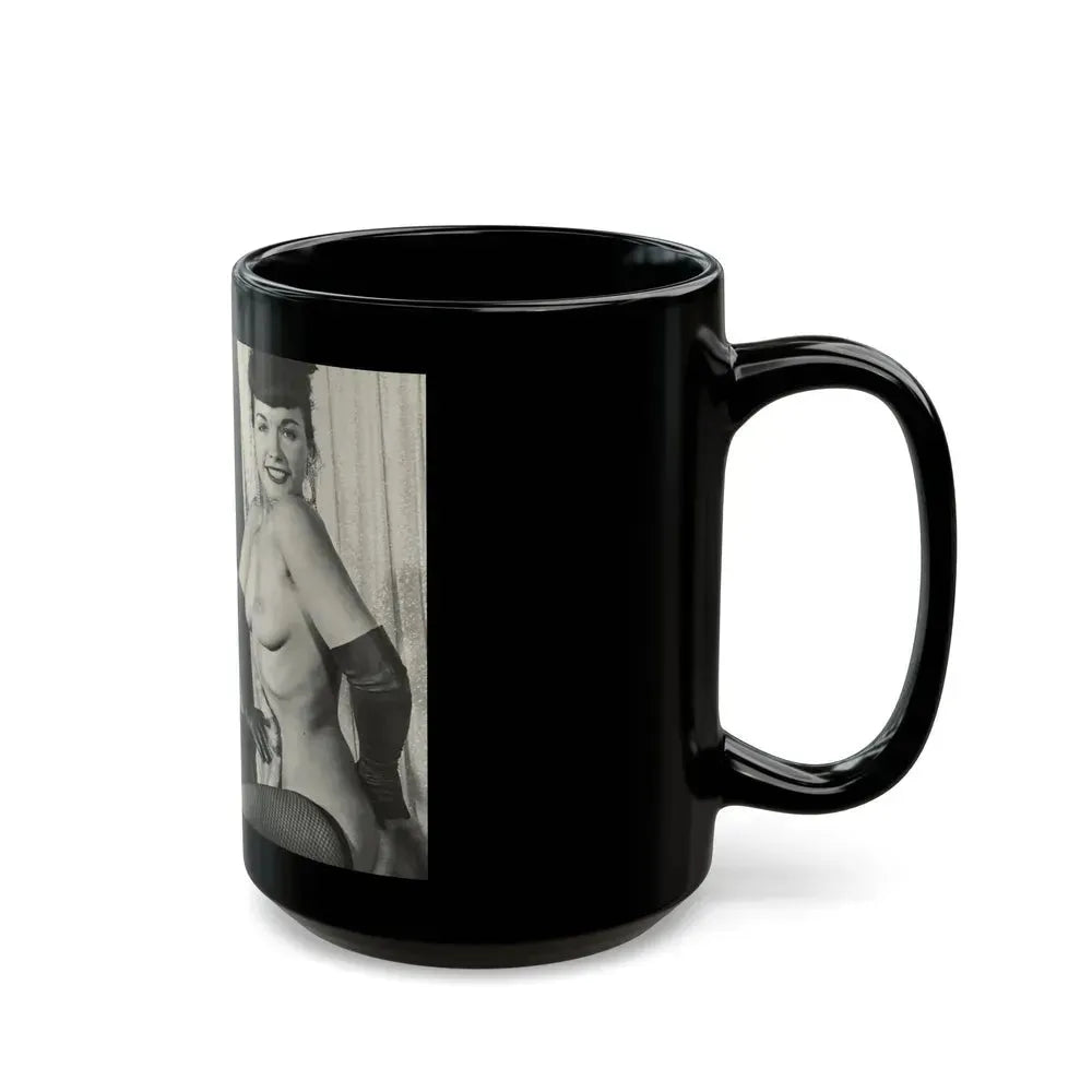 Bettie Page #243 (Vintage Female Icon) Black Coffee Mug - Go Mug Yourself