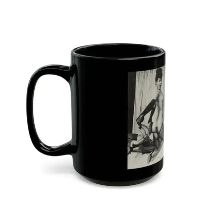 Bettie Page #243 (Vintage Female Icon) Black Coffee Mug - Go Mug Yourself
