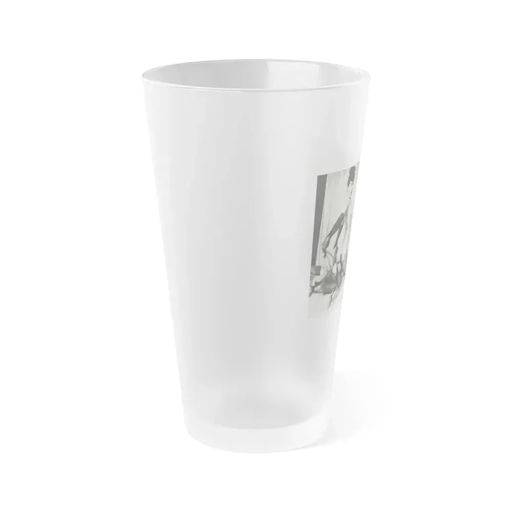 Bettie Page #243 (Vintage Female Icon) Frosted Pint Glass 16oz - Go Mug Yourself