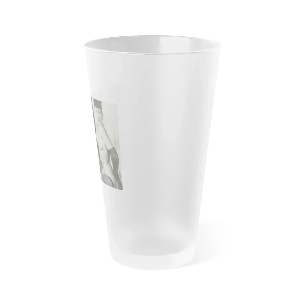 Bettie Page #243 (Vintage Female Icon) Frosted Pint Glass 16oz - Go Mug Yourself