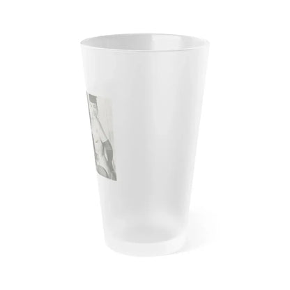 Bettie Page #243 (Vintage Female Icon) Frosted Pint Glass 16oz - Go Mug Yourself