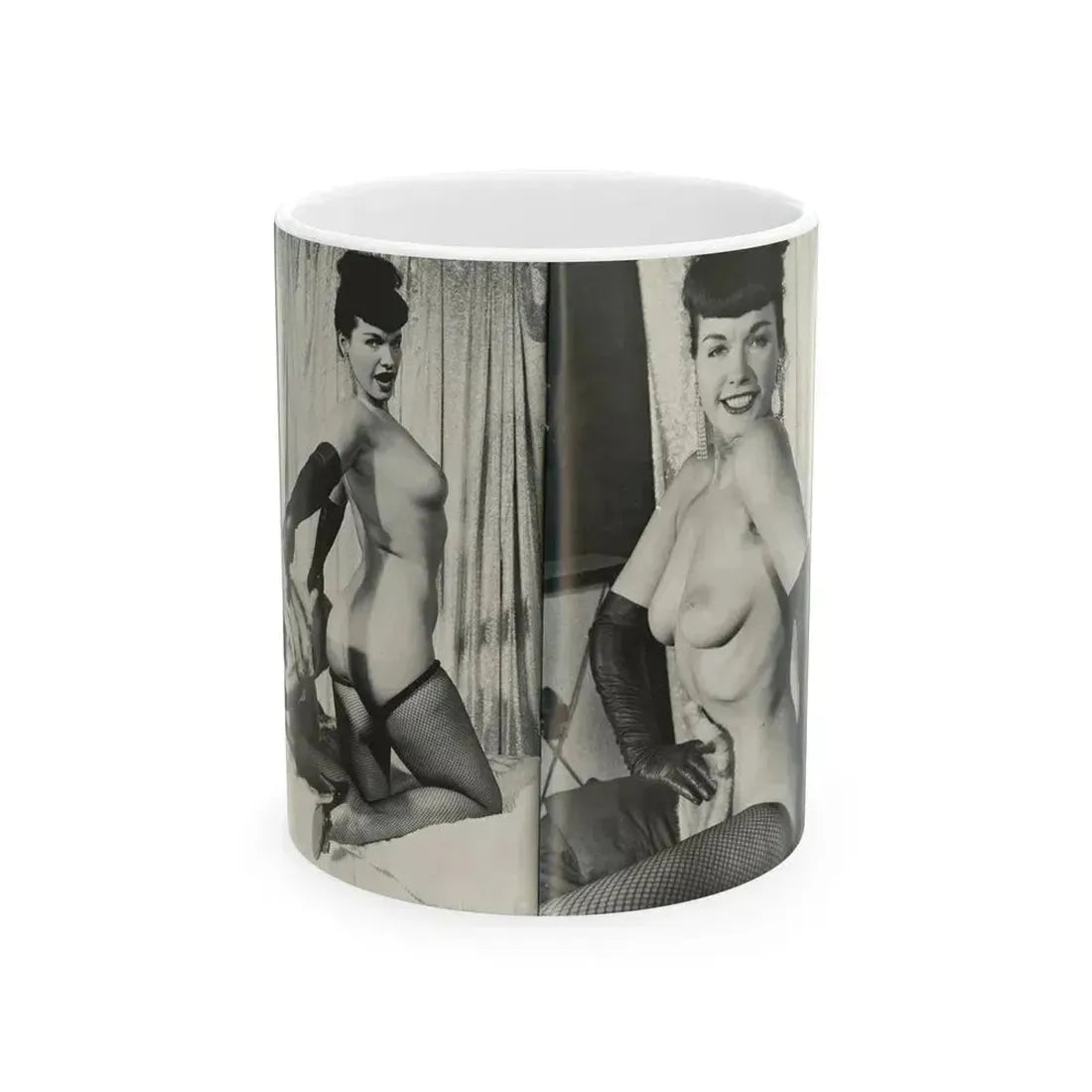 Bettie Page #243 (Vintage Female Icon) White Coffee Mug 11oz - Go Mug Yourself