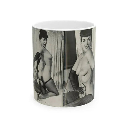 Bettie Page #243 (Vintage Female Icon) White Coffee Mug 11oz - Go Mug Yourself