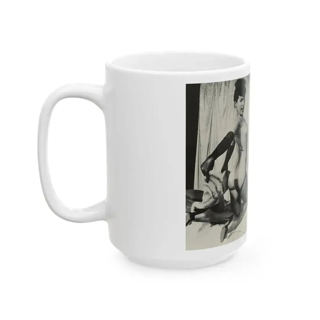 Bettie Page #243 (Vintage Female Icon) White Coffee Mug - Go Mug Yourself