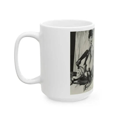Bettie Page #243 (Vintage Female Icon) White Coffee Mug - Go Mug Yourself