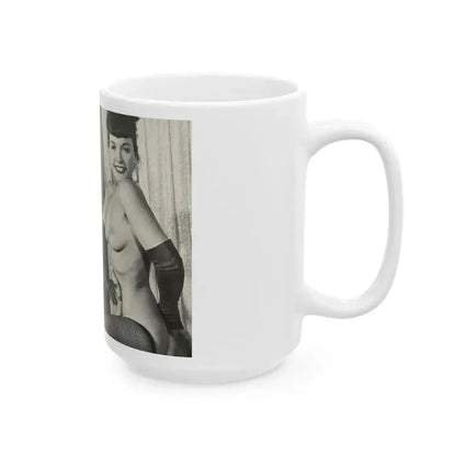 Bettie Page #243 (Vintage Female Icon) White Coffee Mug - Go Mug Yourself