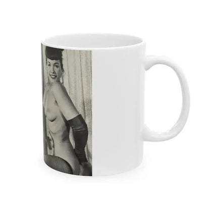 Bettie Page #243 (Vintage Female Icon) White Coffee Mug - Go Mug Yourself