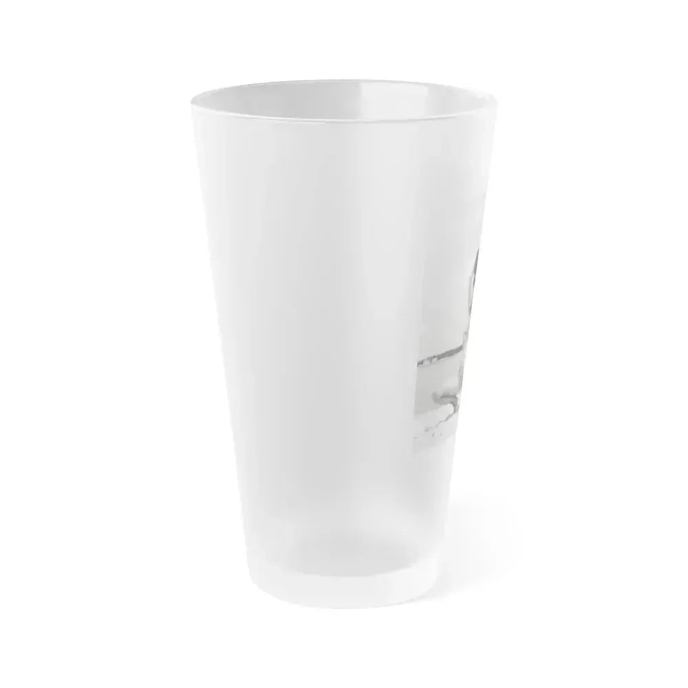 Bettie Page #246 (Vintage Female Icon) Frosted Pint Glass 16oz - Go Mug Yourself