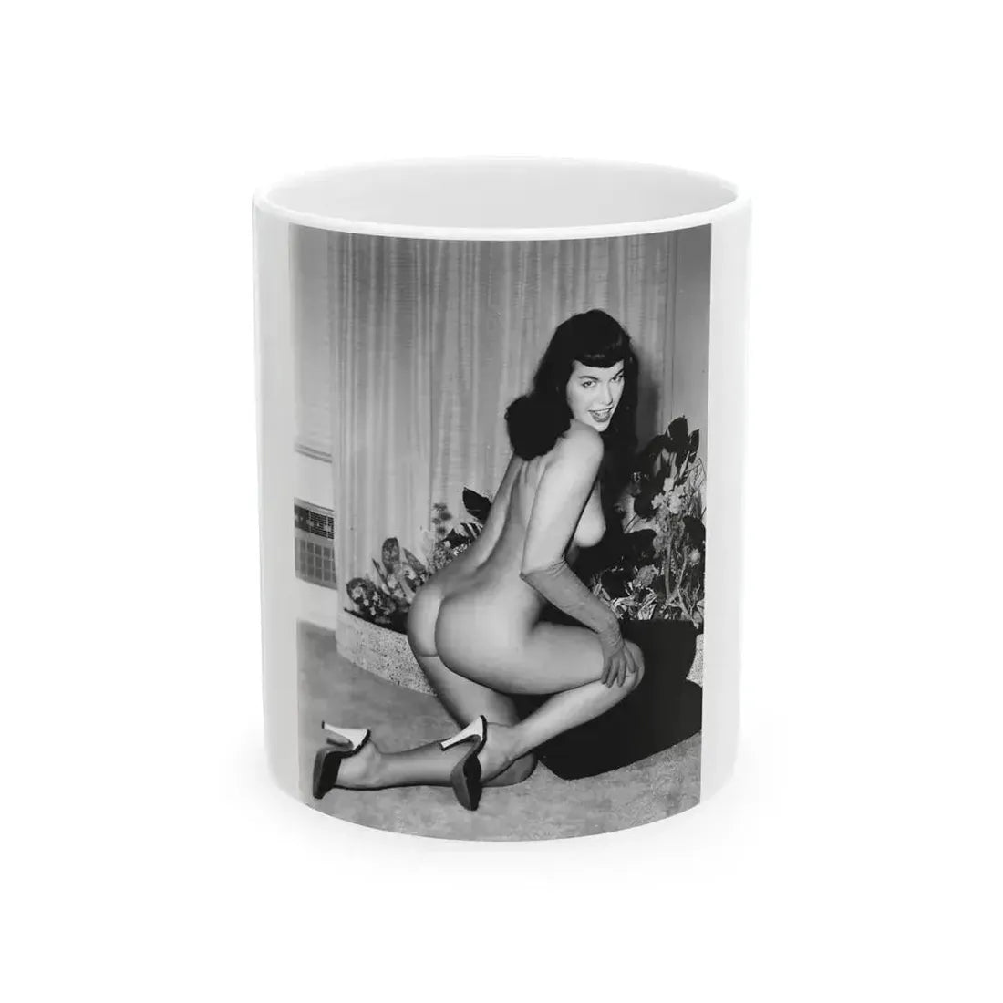 Bettie Page #247 (Vintage Female Icon) White Coffee Mug 11oz - Go Mug Yourself