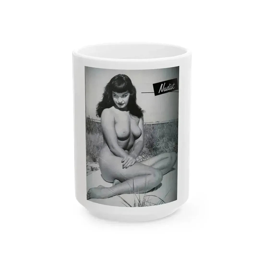 Bettie Page #248 (Vintage Female Icon) White Coffee Mug 15oz - Go Mug Yourself