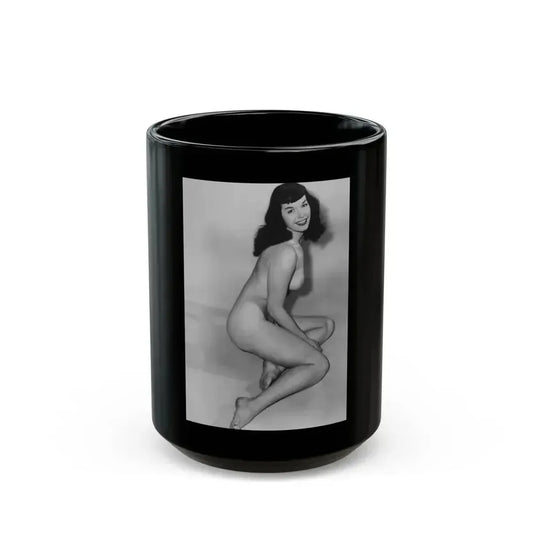 Bettie Page #31 (Vintage Female Icon) Black Coffee Mug 15oz - Go Mug Yourself