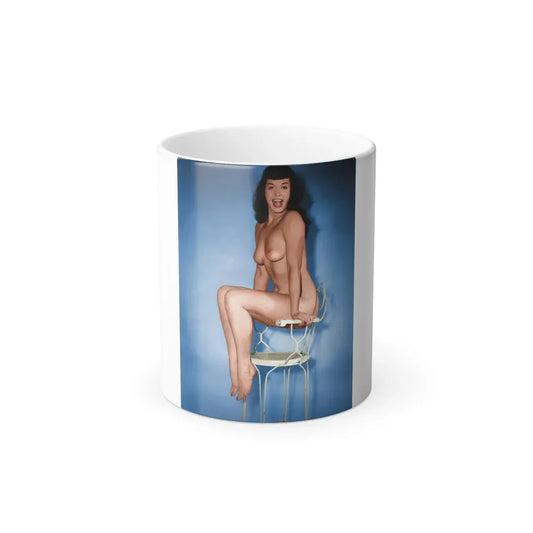 Bettie Page #33 (Vintage Female Icon) Color Changing Coffee Mug 11oz - Go Mug Yourself