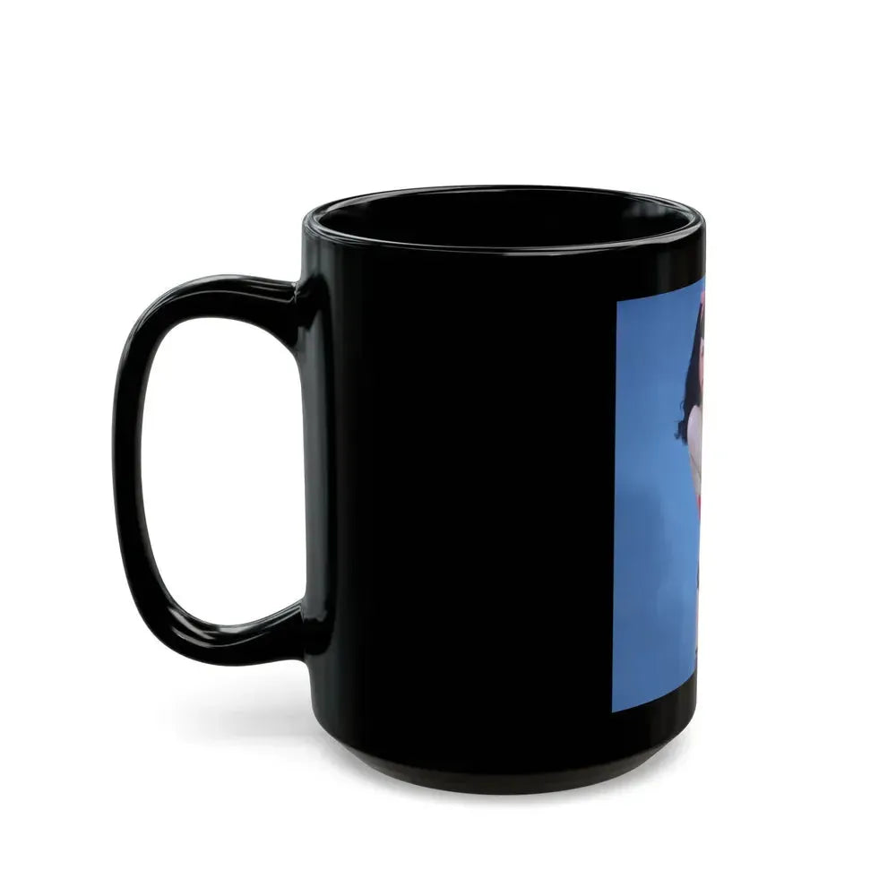 Bettie Page #34 (Vintage Female Icon) Black Coffee Mug - Go Mug Yourself