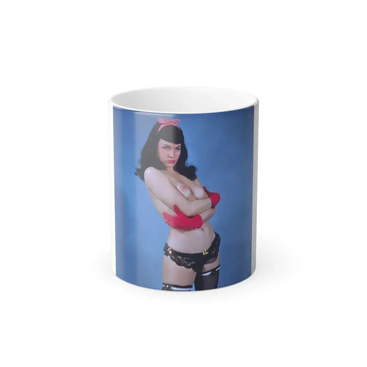 Bettie Page #34 (Vintage Female Icon) Color Changing Coffee Mug 11oz - Go Mug Yourself